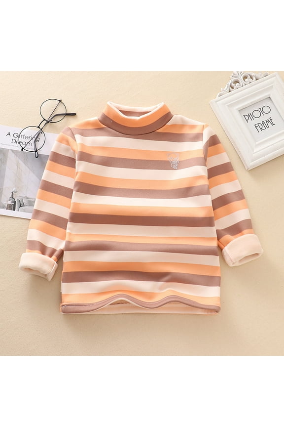 Stylish Long Sleeve Striped Blouse Pullover for Girls Comfortable Casual Wear Everyday Outfits Soft Fabric Quality Stitching Durable Childrens Apparel