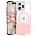 thumbnail image 1 of Stylish Magnetic Case for Apple iPhone 13 Pro Max, Compatible with Magsafe Slim Fit Transparent Clear Scratch Resistance Shockproof Drop Protection Bumper Rugged Minimalist Case for Women Men,Pink, 1 of 8