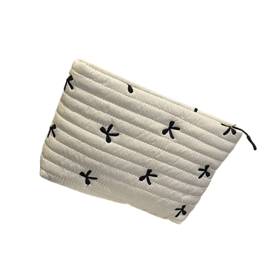 Stylish Makeup Organizers Zippered Closure Roomy Interior Embroidered Floral Design