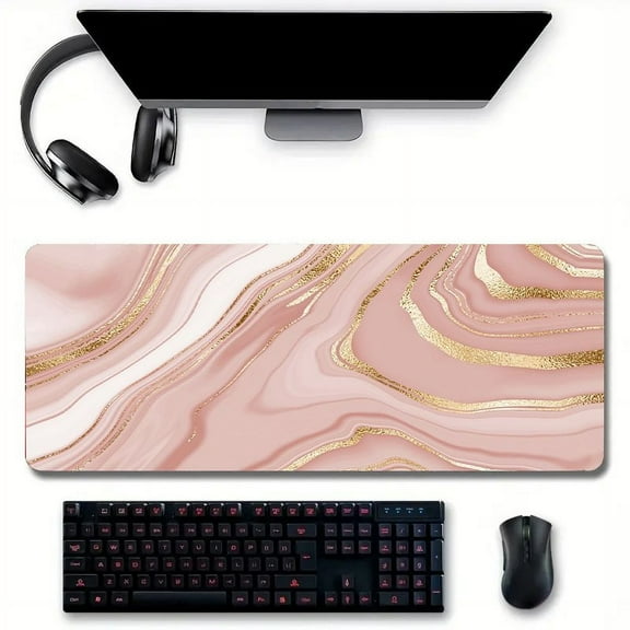 Stylish Marble Patterned Desk Mat Desk Pad Large Gaming Mouse Pad E-Sports Office Keyboard Pad Computer Mouse Non-Slip Computer Mat Gift For Halloween/ThanksGiving/Christmas/Boyfriend/Girlfriend