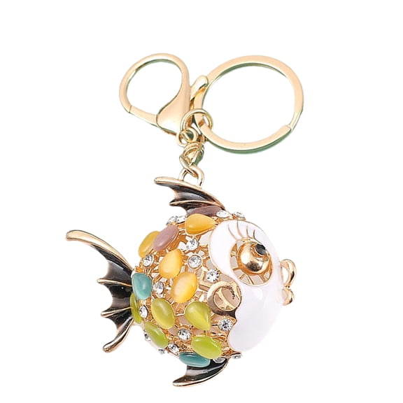 Stylish Marine Keychain With Sparkling Crystal Accents 3 Designs 8 Color Options Kirsite Sturdy Accessory