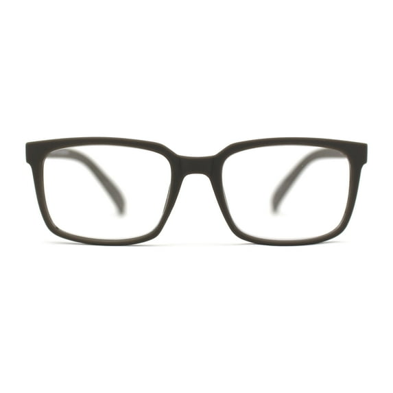 Stylish Matte Finish Rectangle Plastic Reading Glasses Grey +2.0