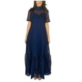 thumbnail image 1 of Stylish Maxi Dress in Organza with Bow Tie and Frill Design – Formal Wear, 1 of 6