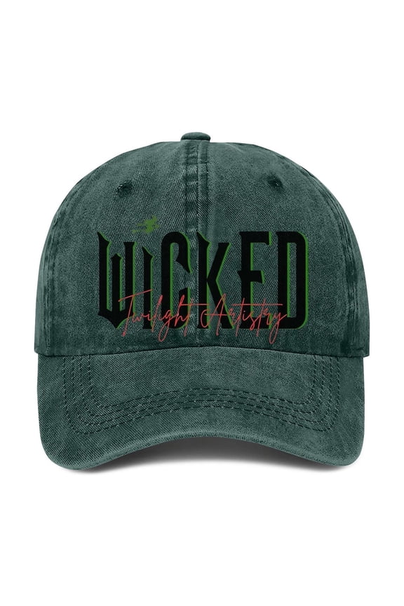 Stylish Men'S and Women'S Magic Wicked Witch Adjustable Baseball Cap -5x4.7"-Dark Blue,Wicked Hat,Wicked Merch,Mens Baseball Hats