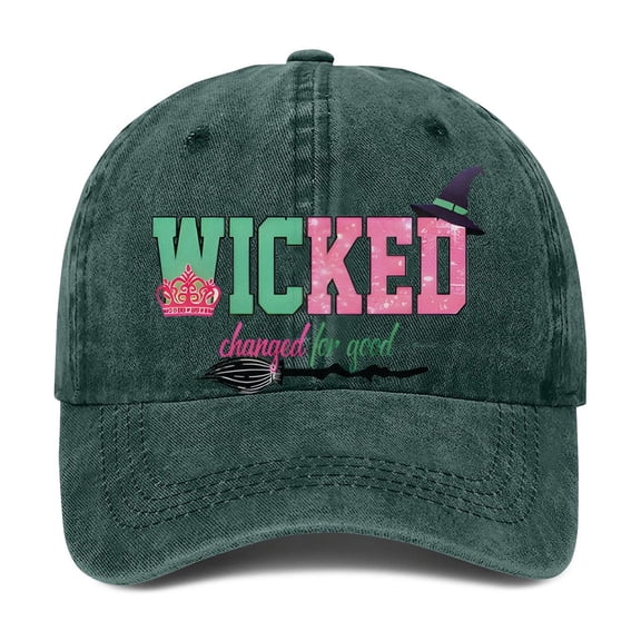 Stylish Men'S and Women'S Magic Wicked Witch Adjustable Baseball Cap -5x4.7"-Dark Green,Wicked Hat,Wicked Merch,Mens Baseball Hats