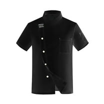 Stylish Men Shirts Chef Jackets for Long Sleeve Design with Contrasting Buttons Versatile and Lightweight Culinary Apparel for Hospitality Workers