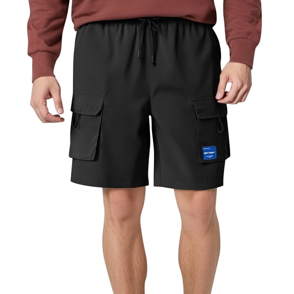 Stylish Men's Casual Shorts Mid Waist Cargo Shorts with Functional Pockets for Outdoor Activities and Everyday Wear Ideal for Warm Weather Fashion