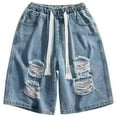 thumbnail image 1 of Stylish Men's Casual Shorts for Everyday Wear Distressed Design Functional Pockets for Spring and Summer Versatile Fashion, 1 of 3
