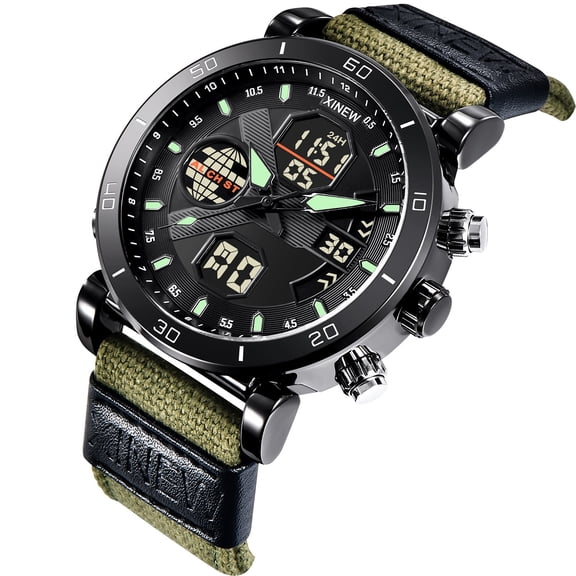 Stylish Men's Digital Quartz Sport Timepiece with Casual Chronograph Design for Everyday Wear