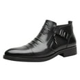 thumbnail image 1 of Stylish Men's Leather Shoes Foreign Trade Embossed Double Side Zipper Ankle Boots for Casual and Formal Wear, 1 of 9