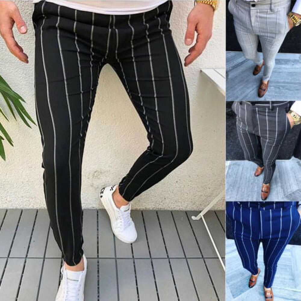 Slim-fit Striped Fabric Pants (2 Colors) freeshipping - BOJONI | Slim fit,  Mens clothing styles, Pants outfit men