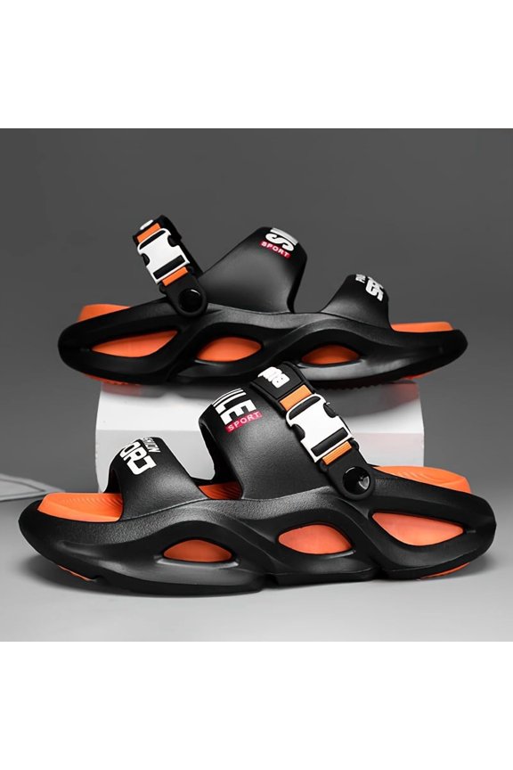 Stylish Men's Summer Slides - Ultra-Comfortable, Thick Sole Sandals with Breathable EVA Material for Indoor and Outdoor Activities, Perfect for Beach, Pool, and Water Park Fun
