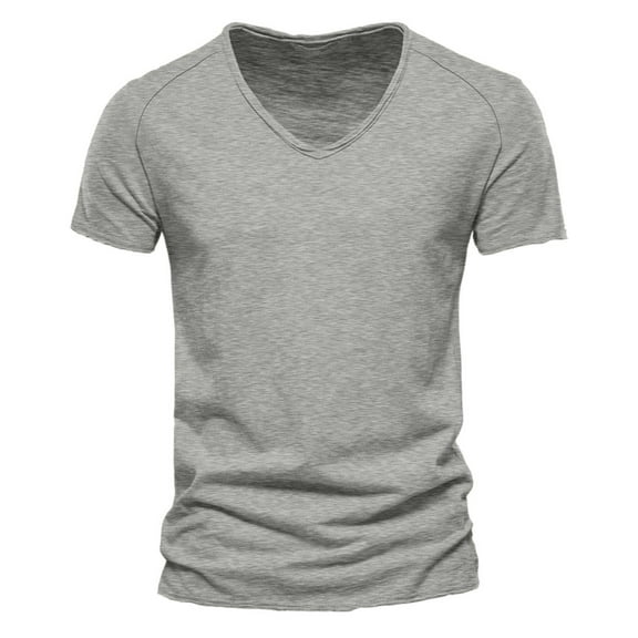 Stylish Men's V Neck T Shirts - Comfortable Loose Fit Summer Tees for Daily Casual Wear Tops