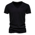 thumbnail image 1 of Stylish Men's V Neck T Shirts - Comfortable Loose Fit Summer Tees for Daily Casual Wear Tops, 1 of 5