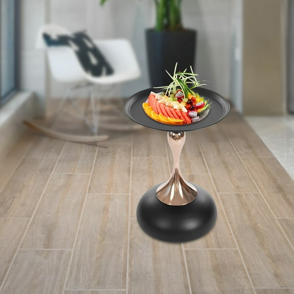 Stylish Mermaid-Shaped Design, Round Side Table Metal End Table Round End Table for Bedroom Decor