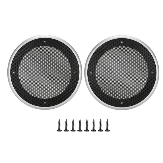 Stylish Mesh Trim Speaker Grilles, Protective Guard For Your Sound System, Incorporating ABS Plastic And Steel Mesh For Superior Defense Against Damage, Decorative Circle For A