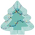 thumbnail image 1 of Stylish Metal Christmas Tree Wind Spinner - Colorful Lights Design for Garden & Yard Decor - Festive Holiday Decoration, 1 of 7