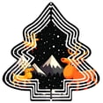 thumbnail image 1 of Stylish Metal Christmas Tree Wind Spinner - Festive Design with Reindeer & Snowy Mountains for Garden & Yard Decor, 1 of 7