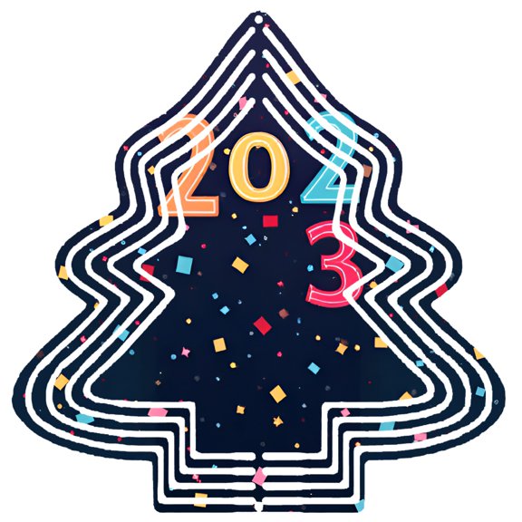 Stylish Metal Christmas Tree Wind Spinner - Modern Design with Colorful Geometric Shapes for Garden Decor