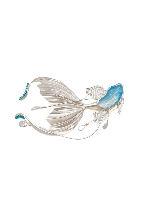 Stylish Metal Fish Brooch Multifunctional Fashion Pin Alloy Texture for Outfits Celebrations