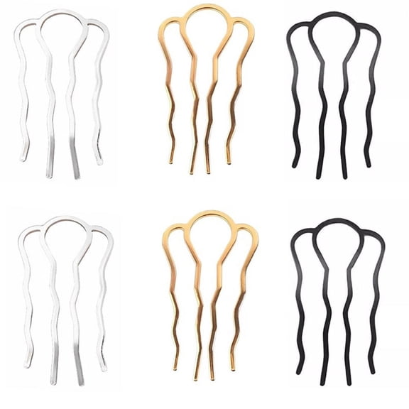 Stylish Metal Hair Comb Tool For Secure Bun Ponytail Styles Smooth Surfaces Lightweight Wear Hair Accessories