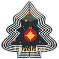 thumbnail image 1 of Stylish Metal Hanging Christmas Tree Wind Spinner - 3D Layered Design with Star Ornament for Garden & Yard Decor, 1 of 7