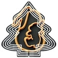 thumbnail image 1 of Stylish Metal Hanging Christmas Tree Wind Spinner - Abstract Design with Golden Outline & Symmetrical Patterns for Garden Decor, 1 of 7