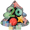 thumbnail image 1 of Stylish Metal Hanging Christmas Tree Wind Spinner - Colorful Decor with Green ' 20 ' & Red Star Perfect for Yard & Garden, 1 of 6