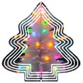 thumbnail image 1 of Stylish Metal Hanging Christmas Tree Wind Spinner - Colorful Snowy Design for Yard & Garden Decor Perfect Holiday Decoration, 1 of 7