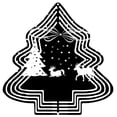 thumbnail image 1 of Stylish Metal Hanging Christmas Tree Wind Spinner - Concentric Circle Design with Star Ornament Perfect for Yard & Garden Decor, 1 of 6
