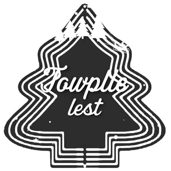 Stylish Metal Hanging Christmas Tree Wind Spinner - Concentric Layered Design with Small Trees Perfect for Garden & Yard Decor