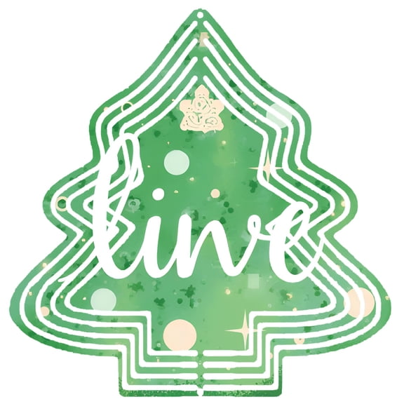 Stylish Metal Hanging Christmas Tree Wind Spinner - Decorative Garden Spinner with Star and Circular Patterns for Yard Decor