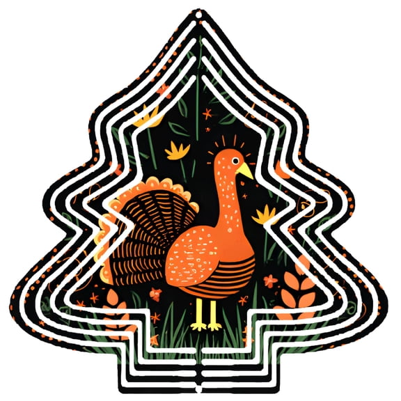 Stylish Metal Hanging Christmas Tree Wind Spinner - Decorative Garden Spinner with Tree-Shaped Design Perfect for Yard Decor