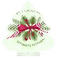 thumbnail image 1 of Stylish Metal Hanging Christmas Tree Wind Spinner - Festive Design with Red Bow & Green Pine for Yard & Garden Decor, 1 of 7