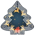thumbnail image 1 of Stylish Metal Hanging Christmas Tree Wind Spinner - Festive Design with Reindeer Gift Boxes & Stars for Garden Decor, 1 of 7