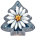 thumbnail image 1 of Stylish Metal Hanging Christmas Tree Wind Spinner - Festive Design with Star Perfect for Yard & Garden Decor Dark Blue Background, 1 of 7