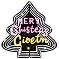 thumbnail image 1 of Stylish Metal Hanging Christmas Tree Wind Spinner - Festive Design with White Outline Colorful Dots and ' Merry Christmas ' Text, 1 of 7