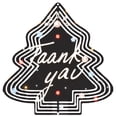 thumbnail image 1 of Stylish Metal Hanging Christmas Tree Wind Spinner - Festive Garden Decor with Colorful Handwritten ' Thank You ' Design, 1 of 7