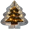 thumbnail image 1 of Stylish Metal Hanging Christmas Tree Wind Spinner - Festive Garden Decoration with Concentric Glow and Adorned Design for Yard, 1 of 7