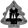 thumbnail image 1 of Stylish Metal Hanging Christmas Tree Wind Spinner - Festive Garden Decoration with Snowflakes & Snowman Design for Yard, 1 of 7