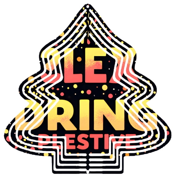 Stylish Metal Hanging Christmas Tree Wind Spinner - Festive Layered Design with Bold Colors for Garden & Yard Decor