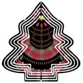 thumbnail image 1 of Stylish Metal Hanging Christmas Tree Wind Spinner - Festive Red & Green Design with Star Top Perfect for Garden Decor, 1 of 7