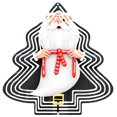 thumbnail image 1 of Stylish Metal Hanging Christmas Tree Wind Spinner - Festive Red & White Patterns Modern Design for Yard & Garden Decor, 1 of 4