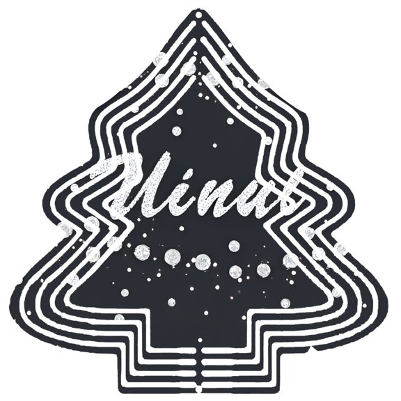 Stylish Metal Hanging Christmas Tree Wind Spinner - Glittery Layered Design with ' Unite ' in Cursive - Perfect for Yard & Garden Decor