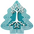 thumbnail image 1 of Stylish Metal Hanging Christmas Tree Wind Spinner - Intricate Branch & Root Design Teal Background Perfect for Garden Decor, 1 of 7