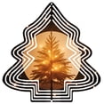 thumbnail image 1 of Stylish Metal Hanging Christmas Tree Wind Spinner - Intricate Concentric Circle Design for Festive Yard & Garden Decor, 1 of 7