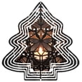 thumbnail image 1 of Stylish Metal Hanging Christmas Tree Wind Spinner - Intricate Patterns & Glowing Candle Design for Garden & Yard Decor, 1 of 7