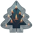 thumbnail image 1 of Stylish Metal Hanging Christmas Tree Wind Spinner - Modern Design with Concentric Lines for Festive Yard & Garden Decor, 1 of 7