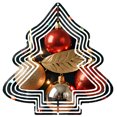 thumbnail image 1 of Stylish Metal Hanging Christmas Tree Wind Spinner - Modern Zigzag Design with Reflective Ornaments for Garden & Yard Decor, 1 of 7