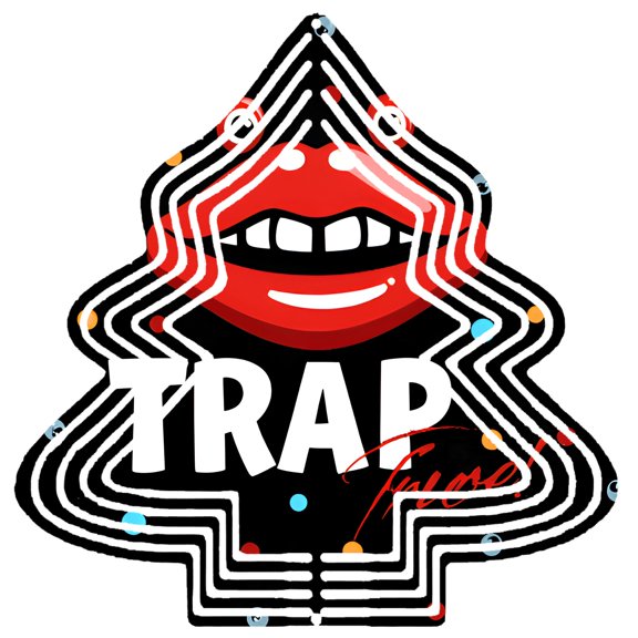 Stylish Metal Hanging Christmas Tree Wind Spinner - Red Mouth Design with Concentric Lines Perfect for Garden Decor & Yard Decoration